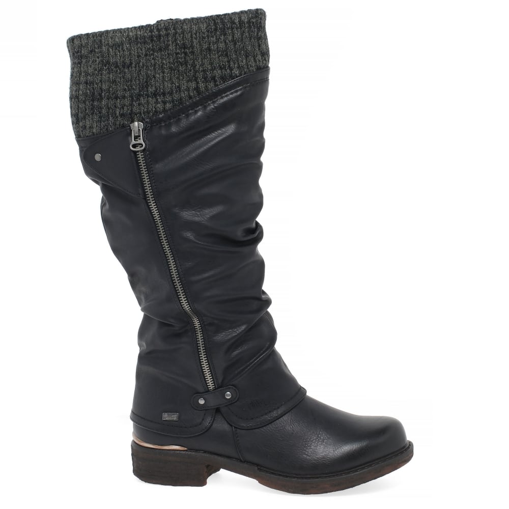 Rieker Knit Ladies Long Water-Resistant 