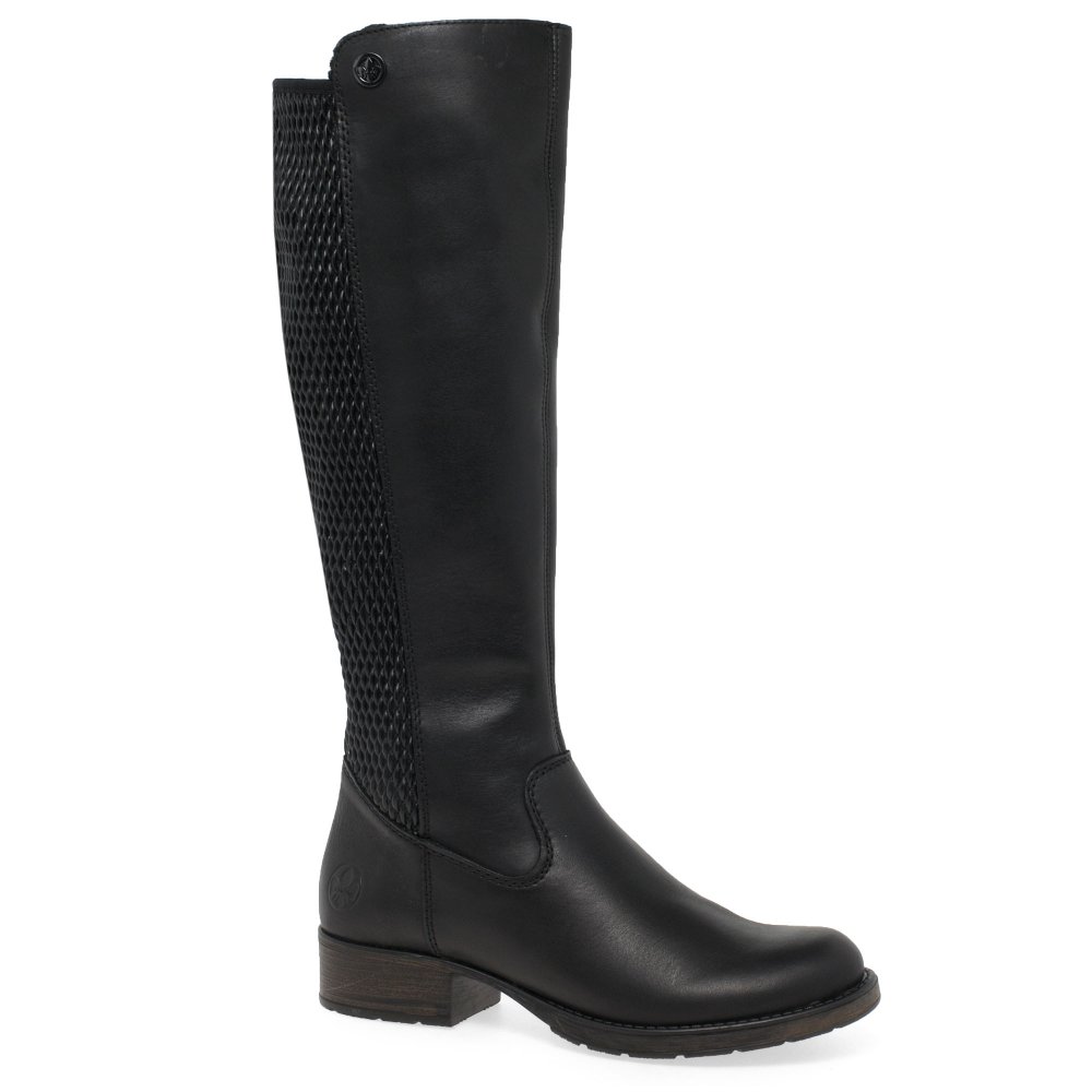 Rieker Utah Womens Knee High Boots Colour Black Size 3.5 36