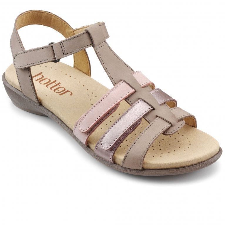 Hotter Sol Womens Wide Fit T Bar Sandals Women From Charles Clinkard Uk 9971