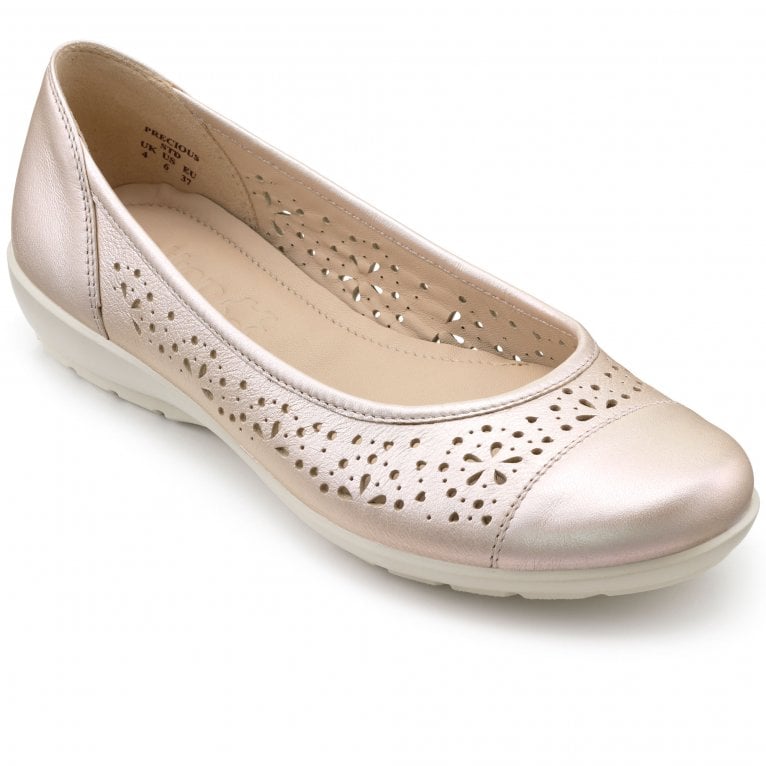 Hotter Precious Womens Wide Punched Detail Ballet Pumps Women From 0241